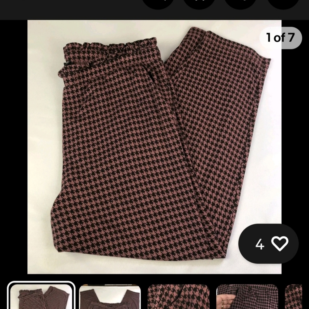 Torrid wine and black pull on pants size 0